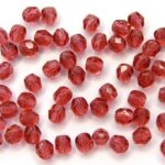 0070403 Hot Roze facet 4 mm. 40 Pc.-0