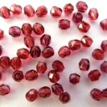 0070408 Mauve facet, 4 mm. 40 Pc.-0