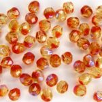 0070421 Fire Opal AB facet 4 mm. 40 Pc.-0