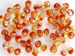 0070421 Fire Opal AB facet 4 mm. 40 Pc.-0