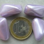 0080001 Lichtpaarse grote glasparel nugget 5 stuks-0
