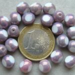0080223 Paars gemeleerd met wit Table cut 8 mm.-0