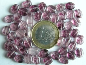 0080278 Paars met transparant ovaaltje 50 stuks-0