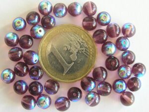 0080306 Amethyst AB round 6 mm. 40 Pc.-0