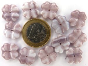 0080221 Opaque Amethyst Mix Flower Daisy 12 Pc.-0