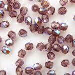 0080540 Medium Amethyst met AB facet 3 mm. 75 Pc.-0