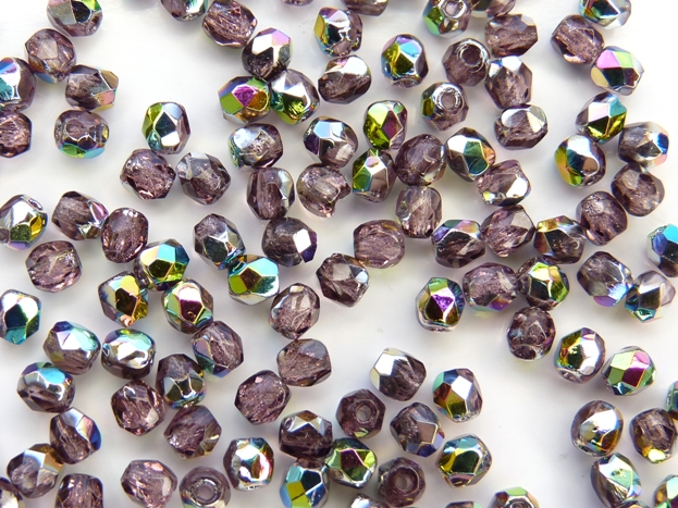 0080549 Medium Amethyst Vitral facet, 3 mm. 75 Pc.-0 0080549 Medium Amethyst Vitral facet, 3 mm. 75 Pc.-0
