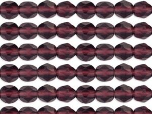 0080582 Dark amethyst facet 4 mm.-0