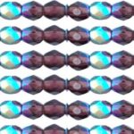 0080589 Dark Amethyst met AB, facet 4 mm.-0