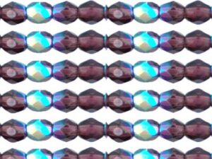 0080589 Dark Amethyst met AB, facet 4 mm.-0