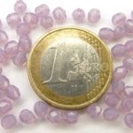 0080611 Milky Amethyst facet, 4 mm.-0