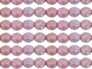 0080618 Luster-Stone Pink facet, 8 mm.-0