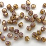 0080624 Chalk Senegal Violet Luster facet 4 mm. 50 Pc.-0