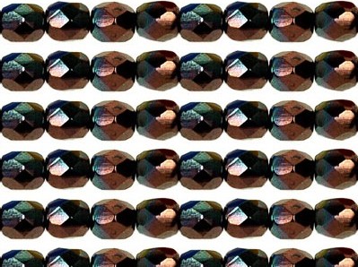 0080639 Jet/Luster metallic Amethyst facet, 6 mm.-0