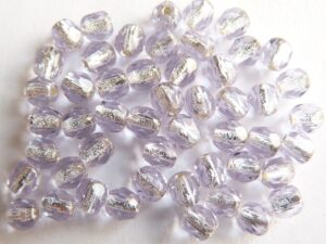0080670 Alexandriet facet met silver inside 4 mm.-0