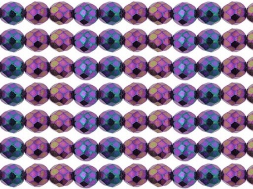 0080693 Jet Iris Purple facet 8 mm. 15 Pc.-0