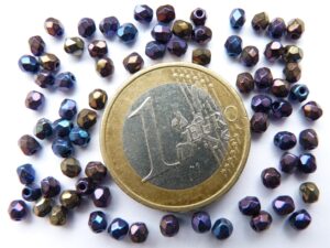 0080695 Iris Blue facet, 3 mm. 75 Pc.-2721