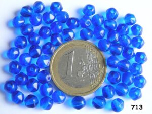 0090013 Blauw bijna rond 5 mm. 60 Pc.-0