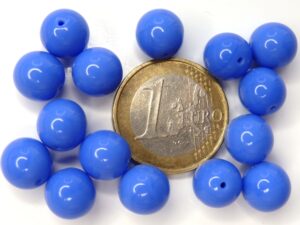 0090066 Opaque Blue Rond 10 mm. 15 stuks-0