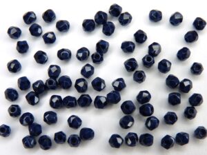 0090101 Opaque Navy Blue facet 3 mm. 65 stuks-0