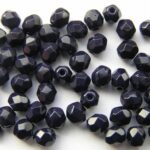0090102 Opaque Navy Blue facet 4 mm.-0