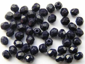 0090102 Opaque Navy Blue facet 4 mm.-0