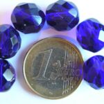 0090103 Donkerblauw ( Cobolt Blue) facet 12mm-0