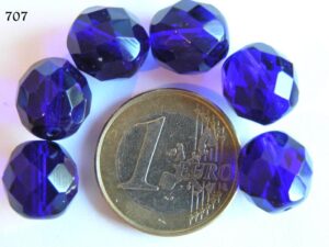 0090103 Donkerblauw ( Cobolt Blue) facet 12mm-0