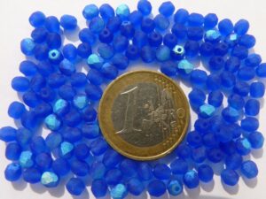 0090107 Matte Cobalt-AB facet, 4mm. 50 stuks-0