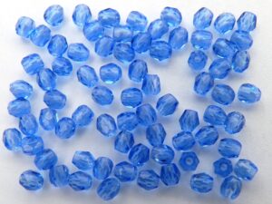 0090108 Sapphire blue, facet 3 mm. 75 stuks-0