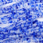 0090115 Matte Cobalt/Crystal facet 4 mm. 50 Stuks-0
