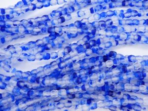 0090115 Matte Cobalt/Crystal facet 4 mm. 50 Stuks-0