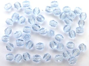 0090137 Light Sapphire Blue, facet, 4mm. 50 stuks-0