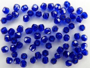 0090147 Cobalt Blue facet, 3 mm.-0
