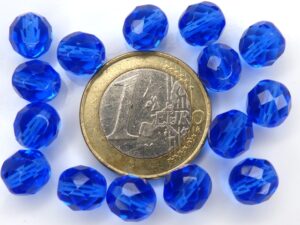 0090150 Sapphire Blue Facet 8 mm. 15 Stuks-0