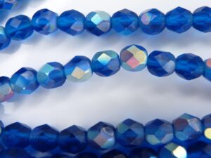 0090310 Matte Capri Bue AB facet 6 mm. 25 stuks-0