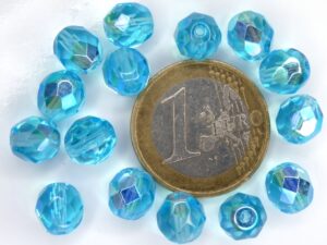 0090315 Aquamarine AB facet 8 mm. 15 stuks-0