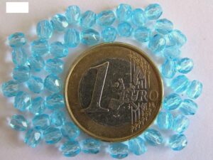 0090320 Aquamarine facet 4 mm. 50 Pc.-0