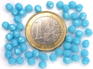 0090324 Blue Turquoise facet 4 mm. 50 Stuks-0