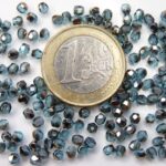 0090333 Aquamarine Bronze Iris facet. 3mm. 75 Stuks-0