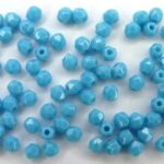 0090347 Opaque light Blue facet 3 mm.-0