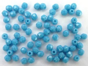 0090347 Opaque light Blue facet 3 mm.-0