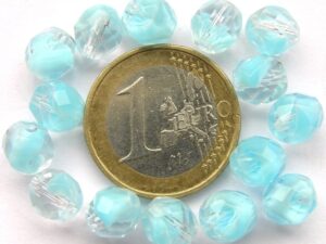 0090348 Crystal met Aqua Opal facet 8 mm.-0