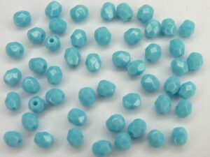 0090356 Blue Turquoise facet 4 mm. 50 stuks-0
