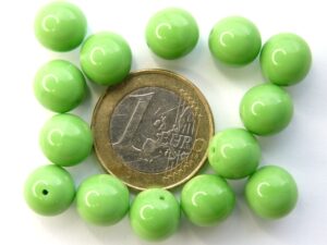 0100096 Opaque Green Round 10 mm. 14 Pc.-0