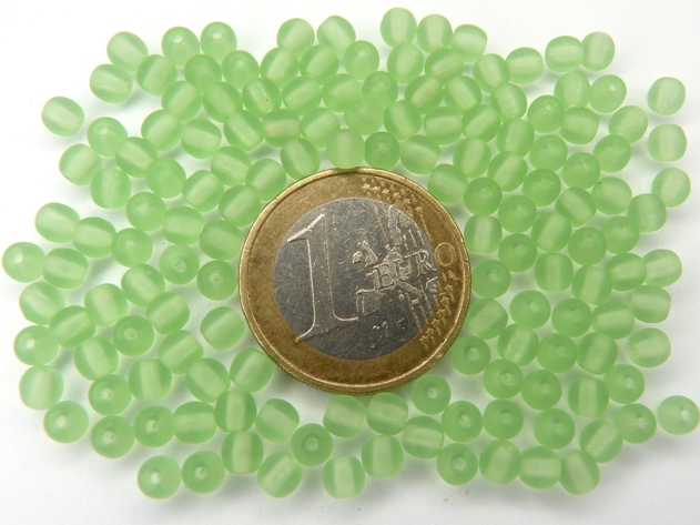 0100181 Mat Peridot green 4 mm. 150 stuks-0