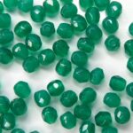 0100337 Alabaster Malachite Green facet 4 mm. 50 Pc.-0