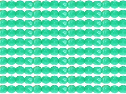 0100350 Green Turquoise facet, 4 mm.-0 0100350 Green Turquoise facet, 4 mm.-0