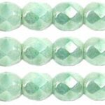 0100361 Luster Opaque Azur Turquoise facet 4 mm. 40 Pc.-0