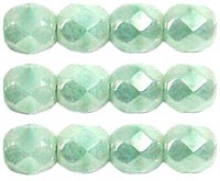 0100361 Luster Opaque Azur Turquoise facet 4 mm. 40 Pc.-0